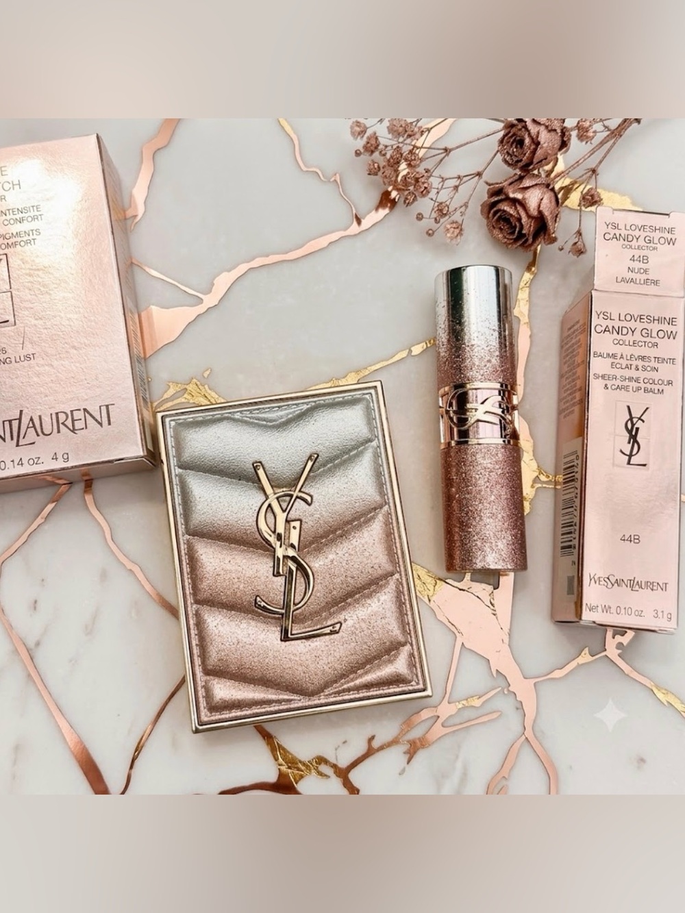 YSL Eyeshadow Lipstick Gift Set LIMITED EDITION 126 Sparkling Lust & Shade 44B🩷